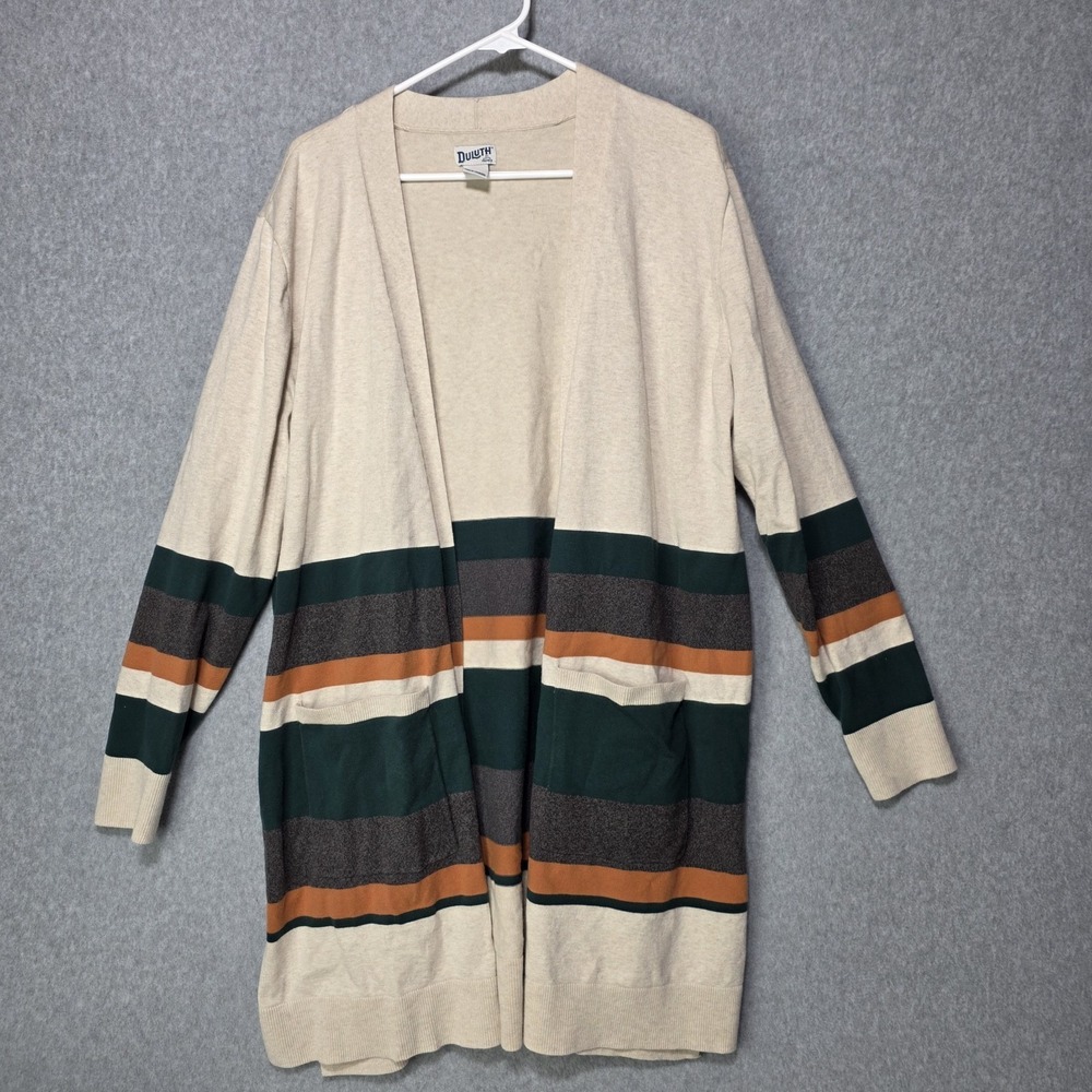 Duluth Trading Women's Cardigan Fall Colors Size XL